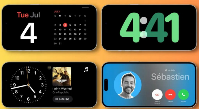 陆川苹果手机维修分享iOS17横屏充电待机显示有什么好处 
